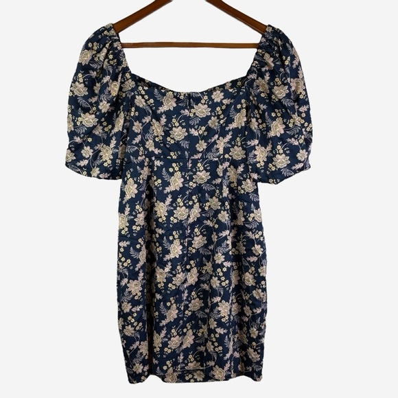 NWT Boden Cut Out Puff Short Sleeve Floral Mini Dress Size 2R - Picture 6 of 16